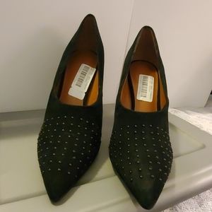 Black suede pump Dillard's